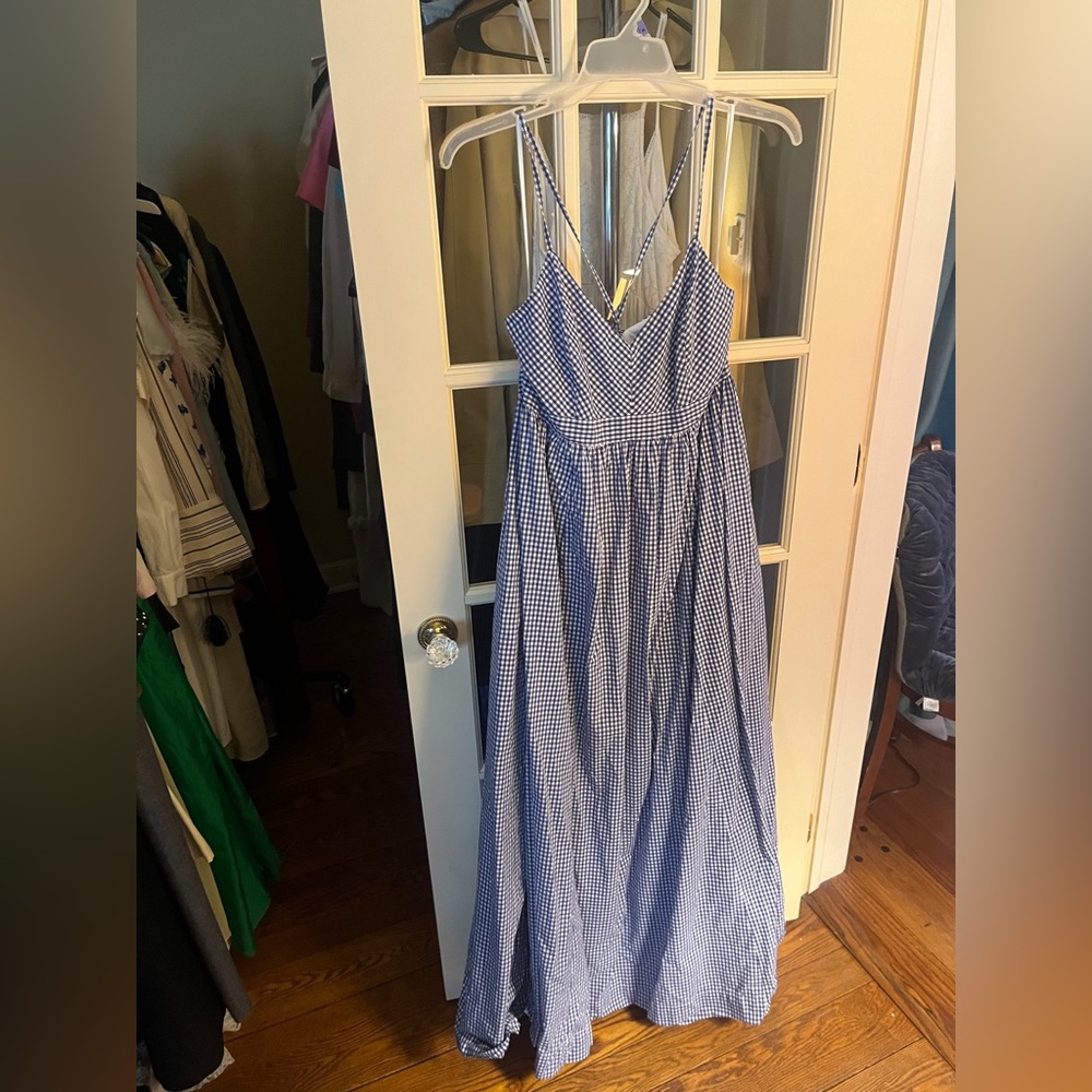 J Crew rare gingham maxi ballgown “2017” collection